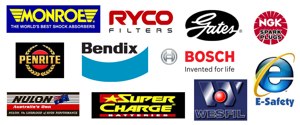 Car care product and parts brands used at Riley's Garage
