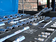 Mechanics tools at Riley's Garage Oatley
