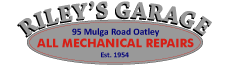 Riley's Garage – 95 Mulga Road Oatley – All Mechanical Repairs – Est. 1954